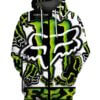 MEN WOMEN FOX 3D ZIPPER HOODIE, FOX ZIPPER HOODIE
