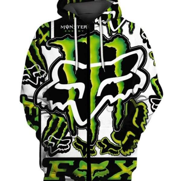 MEN WOMEN FOX 3D ZIPPER HOODIE, FOX ZIPPER HOODIE