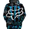 MEN WOMEN FOX 3D ZIPPER HOODIE, FOX ZIPPER HOODIE