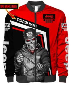 Customize Your Name Jeep Bomber Jacket Fx16