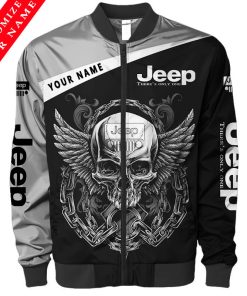 Customize Your Name Jeep Bomber Jacket Ve62