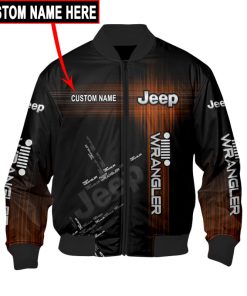 Customize Your Name Jeep Bomber Jacket Yj75