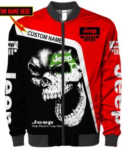 Customize Your Name Jeep Bomber Jacket Pw39