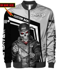 Customize Your Name Jeep Bomber Jacket Ks24