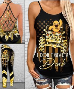 jeep I Don't Give A Duck Criss-Cross Tanktop And Legging Set