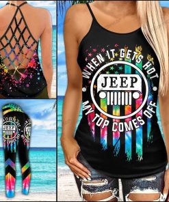 jeep Girl My Top Comes Off Criss-Cross Tanktop And Legging Set