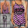 jeep Don't Care Crisscross Tanktop And Legging Set