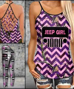 jeep Don't Care Crisscross Tanktop And Legging Set