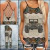 jeep Mandala Criss-Cross Tanktop And Legging Set