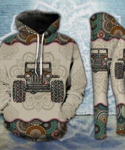 jeep Mandala Legging And Hoodie Set