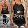 jeep Brown Compass Criss-Cross Tanktop And Legging Set