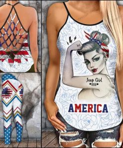 jeep Girl Criss-Cross Tanktop And Legging Set