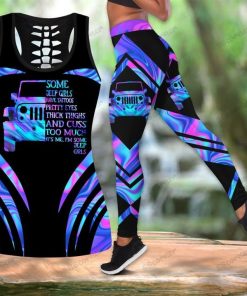 purple Jeep Girl Tank Top And Legging Set