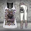 jeep Girl Leopard Pattern Legging And Tank Top Set