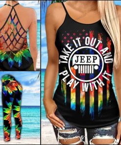jeep Take It Out Criss-Cross Tanktop And Legging Set
