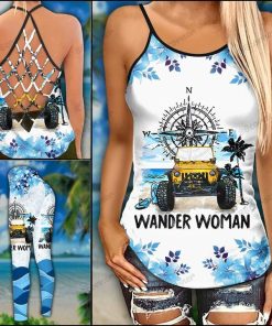 jeep Wander Woman Criss-Cross Tanktop And Legging Set