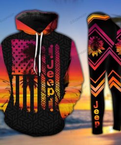 jeep Pink Sunset Legging And Hoodie Set