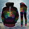 jeep Mandala Rainbow Legging And Hoodie Set