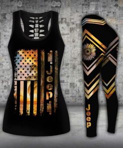 jeep Girl Sunset Legging And Tank Top Set