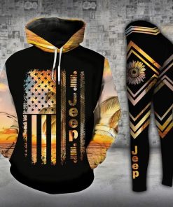 jeep Girl Sunset Legging And Hoodie Set