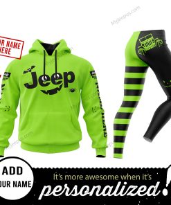 Custom Name | Hoodie Unisex & Legging | Jeep Halloween Green