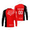 FOX RACING BLACK RED | CUSTOM NAME | JERSEY
