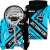 The Wave Jeep - Just Gonna Send It - Custom Name Fleece Zip Hoodie - Sky Blue V1