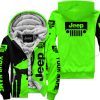 Premium Personalized Custom Name Jeep Fleece Hoodie – Green V1