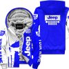 Premium Personalized Custom Name Jeep Fleece Hoodie – Blue