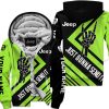The Wave Jeep - Just Gonna Send It - Custom Name Fleece Zip Hoodie - Green 1 V2