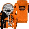 Premium Personalized Custom Name Jeep Fleece Hoodie – Orange V1