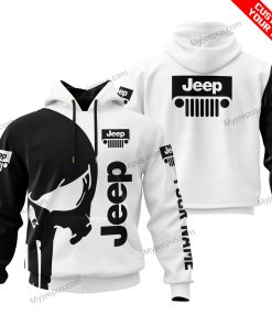 Premium Personalized Custom Name Jeep – White V1