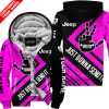 The Wave Jeep – Just Gonna Send It – Custom Name Fleece Zip Hoodie – Pink