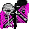 The Wave Jeep - Just Gonna Send It - Custom Name Fleece Zip Hoodie - Pink V1