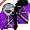 The Wave Jeep – Just Gonna Send It – Custom Name Fleece Zip Hoodie – Purple