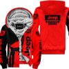 Premium Personalized Custom Name Jeep Fleece Hoodie – Red V1