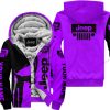 Premium Personalized Custom Name Jeep Fleece Hoodie – Purple V1