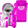 Premium Personalized Custom Name Jeep Fleece Hoodie – Pink