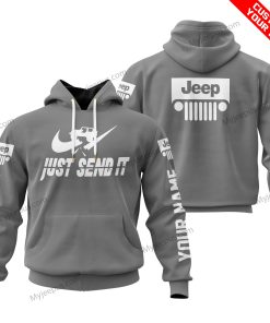 Just Send It Jeep - Grey | Custom Name