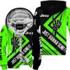 The Wave Jeep - Just Gonna Send It - Custom Name Fleece Zip Hoodie - Green V2