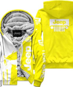 Premium Personalized Custom Name Jeep Fleece Hoodie – Yellow