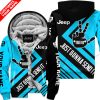 The Wave Jeep – Just Gonna Send It – Custom Name Fleece Zip Hoodie – Sky Blue