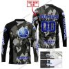 YAMAHA BLUE RACING CAMO JERSEY | CUSTOM NAME RACING JERSEY |  KIDS/YOUTH/ADULT