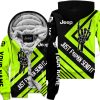 The Wave Jeep - Just Fkcn Send It - Custom Name Fleece Zip Hoodie - Neon V2