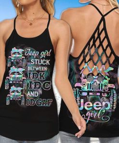 Jeep Girl Stuck Between Hoodie Or Cross Tank Top Or Legging 3d #Kv