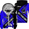 The Wave Jeep - Just Fkcn Send It - Custom Name Fleece Zip Hoodie - Blue