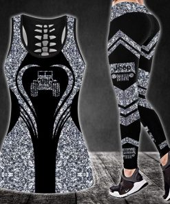 Gift For Mother Jeep Girl Glowing Black Hollow Tank Top – Legging 3D All Over Print