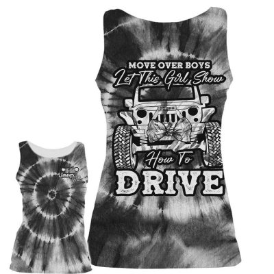 Jeep Tie Dye Move Over Boy Tank Top And Legging 3D