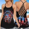 Jeep I’m A Simple Woman Cross Tank Top – Legging 3d