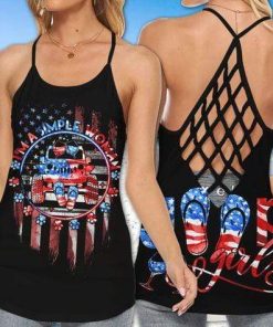 Jeep I’m A Simple Woman Cross Tank Top – Legging 3d